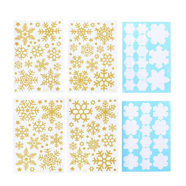 2 Pcs Décalcomanies De Fenêtre De Flocon De Neige Décor D'autocollant Mural