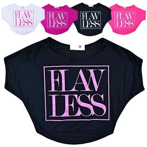 Bambine New Stagione " Flawless " Top Corto Stampa Elegante Moda T Shirt Età