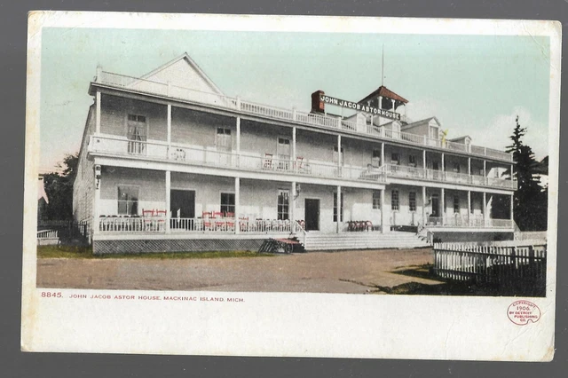 pk65009:Postcard-John Jacob Astor House,Mackinac Island,Michigan