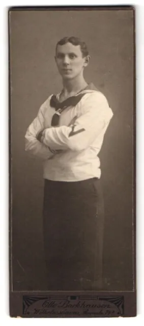 Photography Otto Barkhausen, Wilhelmshaven, Roonstraße 74b, young sailor in Un