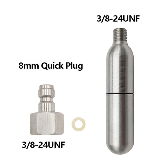 For 12g/16g Cylinders Male Plug Kit 3/8-24UNF 8mm PCP Adapt Paintball PCP