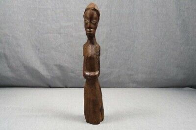 Vintage Hand Carved Wood African Tribal Folk Art Female Sculpture