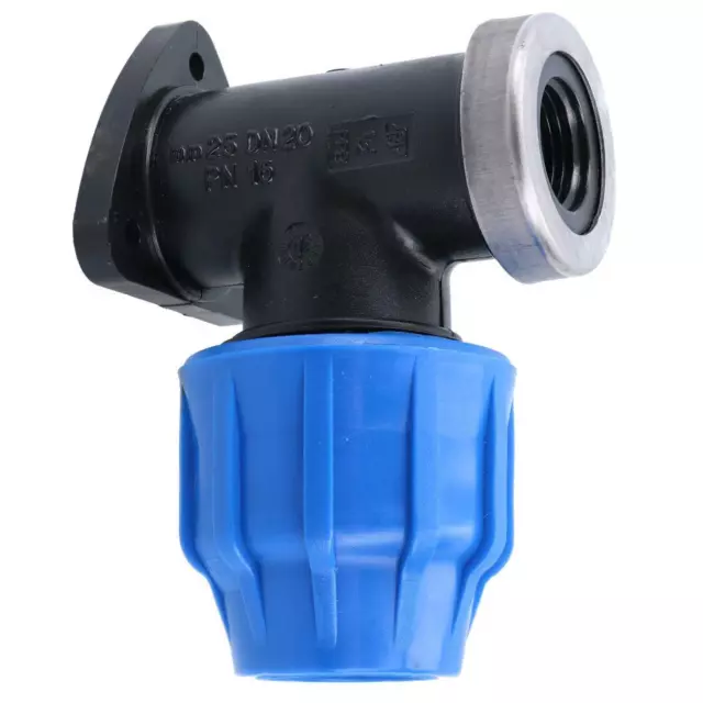 20mm x 1/2" MDPE Wall Elbow Outside Tap Fitting Threaded Connector Bend