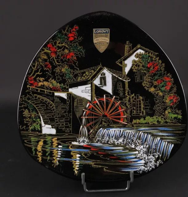 Assiette Émaux De Longwy L'écluse Faience Céramique