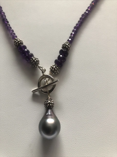 Tahitian Pearl & Amethyst Necklace