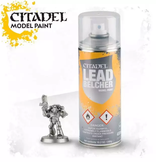 GW 62-24 Citadel Spray Paint: Leadbelcher