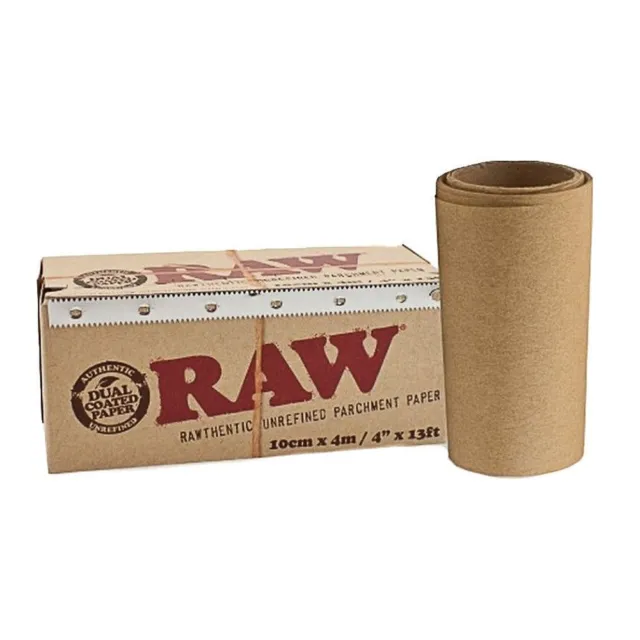 RAW Classic Natural Unrefined Parchment Paper Roll - 10cm x 4m