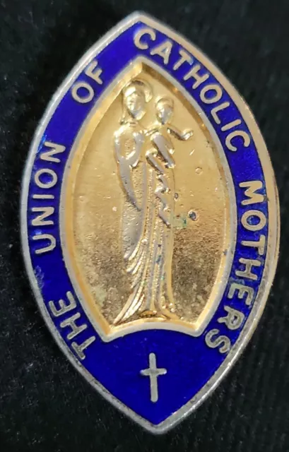 Vintage The Union of Catholic Mothers Enamelled Badge Religious