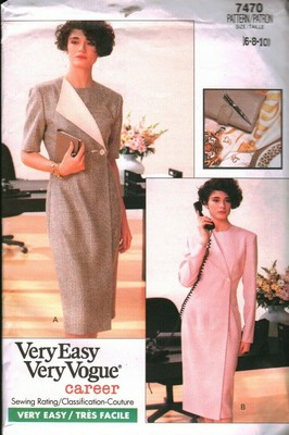 Misura D 42, 44, 46 Cartamodello 8346 Cappotto da Donna Lingue Istruzioni: Inglese/Tedesco Vogue 
