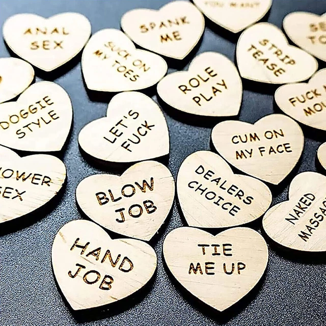 Funny Tokens Funny Wooden Valentines Ornaments, Funny Romantic Sex Gift @I