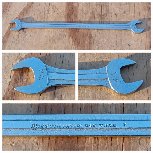 RARE VINTAGE BLUE Point Supreme LTA1416 7/16" 1/2” Low Torque Open