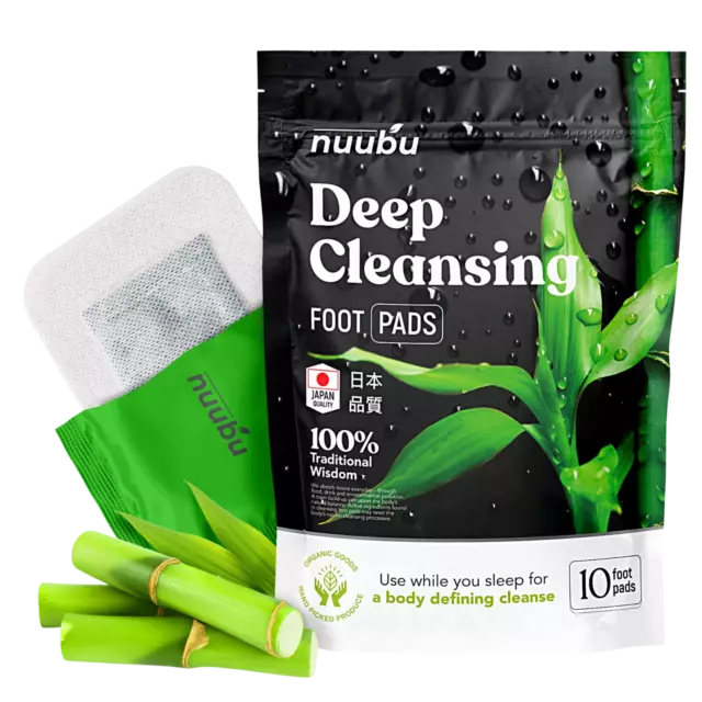 Nuubu Detox Foot Pads to Remove Toxins, Deep Cleansing, Herbal | 10 - 30 patches