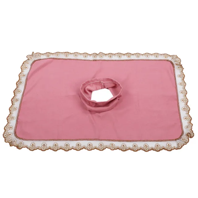 (Rosa) Copritesta tavolo da massaggio spa lenzuola copriletto da massaggio con foro LVE