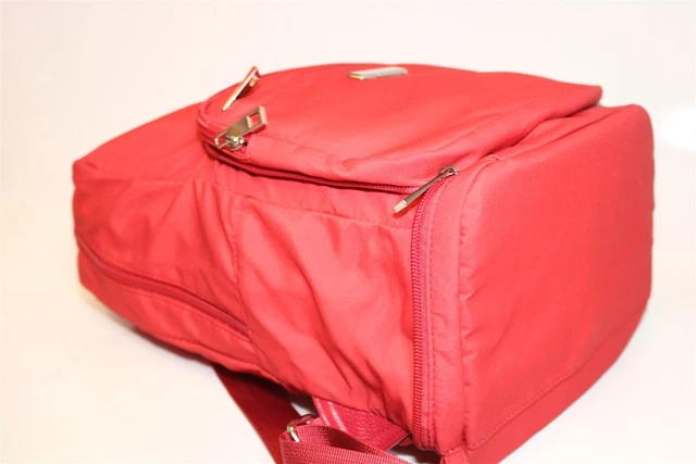 Samantha Brown NEW Large Red Canvas Travel Backpack Carry On Bag 10
