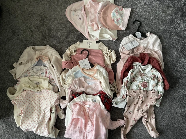 Clothes Bundle Of Baby Girl Clothes. 0-9 months- most never worn.