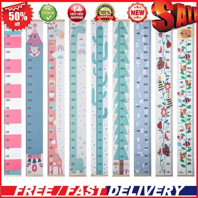 Hanging Growth Chart - Hanging Ruler Wall Decor Fabric Canvas Removable Height