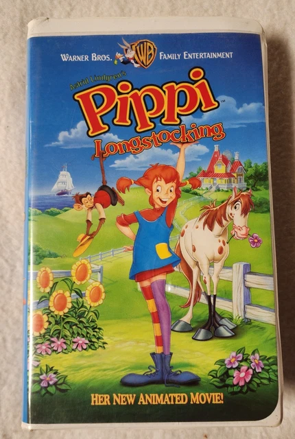 PIPPI LONGSTOCKING VHS Video Tape Cartoon Movie 1997 AB Svensk Nelvana ...