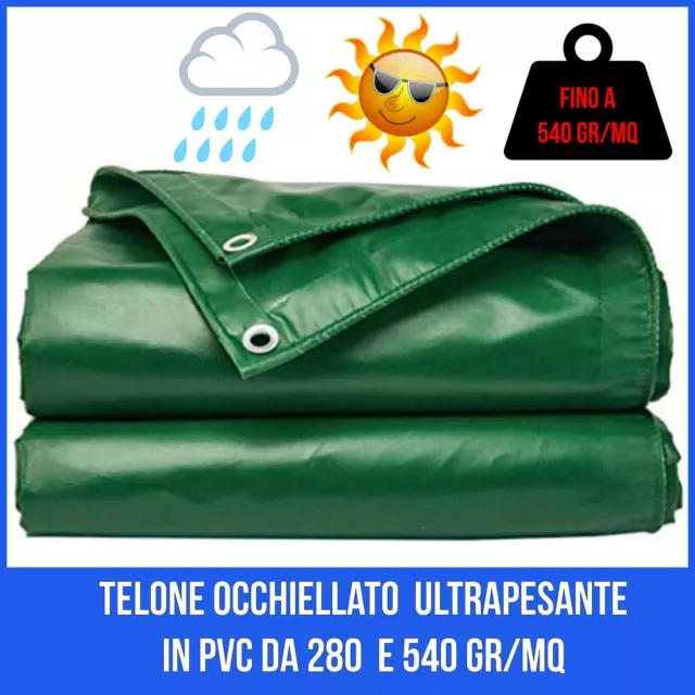 Telo Occhiellato Impermeabile Pesante Telone In Pvc Con Occhielli Teloni 3X4 6X8