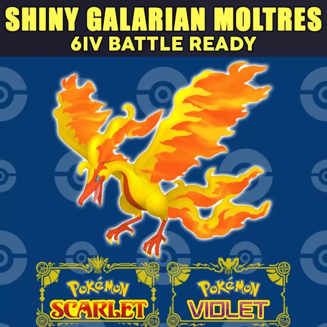 Pokemon Scarlet/Violet ✨ SHINY MOLTRES GALAR Lv.100 LEGENDARY 6IV Modest w/  MB