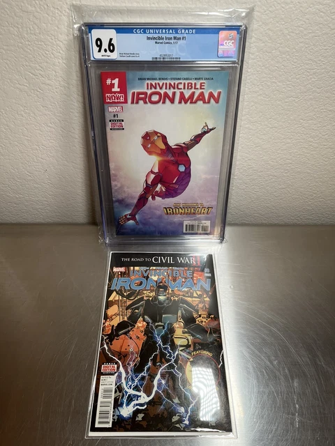 Invincible Iron Man #9 2016 2nd Print & #1 2017 CGC 9.6 Riri Williams Ironheart