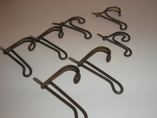 Antique Wire Screw-In Wall Coat/Hat Hooks (7) 3