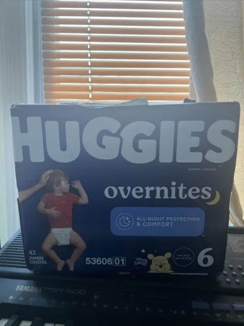 Huggies Overnites Nighttime Baby Diapers - Size 6, Pack of 42