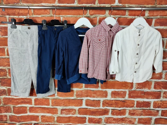 PACCHETTO BAMBINO BAMBINO ETÀ 18-24 MESI NEXT M&S ecc CAMICIA SET PANTALONI CARDIGAN 92CM