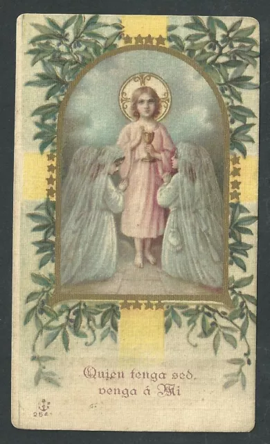 Estampa antigua del Niño Jesus andachtsbild santino holy card santini