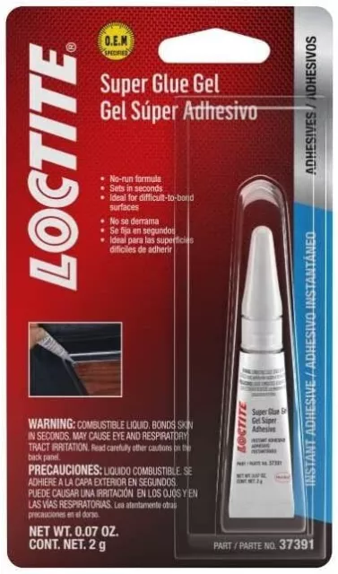 LOCTITE Quick Gel Super Glue Instant Adhesive .07 oz Tube (PN: 37391) (12 PACK)