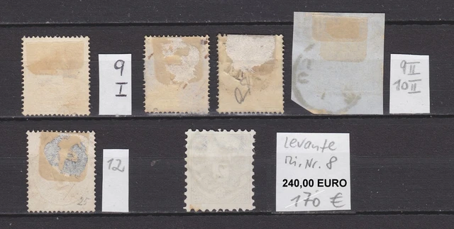 Lombardei & Venetien & Levante - Lot mit 11 Marken, mit Lev. Mi. 8 (M€ 240,00). 7