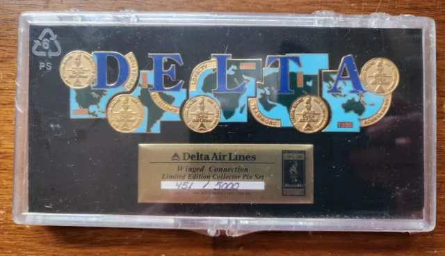 1996 Atlanta Olympic Pin Set, Delta Air Lines,  Limited Edition Numbered Series