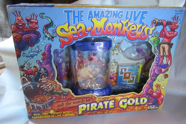 Amazing Live Sea Monkeys and The Search For Pirate Gold NOS Toy Game Vintage