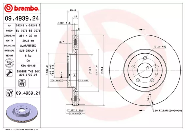 Super Kit Brembo Dischi E Pastiglie Anteriore + Posteriore - Alfa Romeo 156 - 2