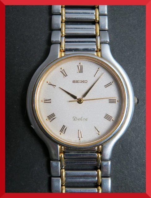 SEIKO Dolce Dolce Quartz 3 Hand Genuine Belt 7741 6050 Men s Watch U201 Worki