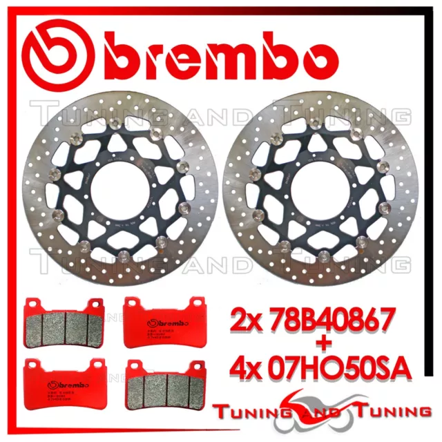 Dischi Freno Anteriore BREMBO+Pastiglie BREMBO SA PER HONDA CB 1000 R 2008<2010