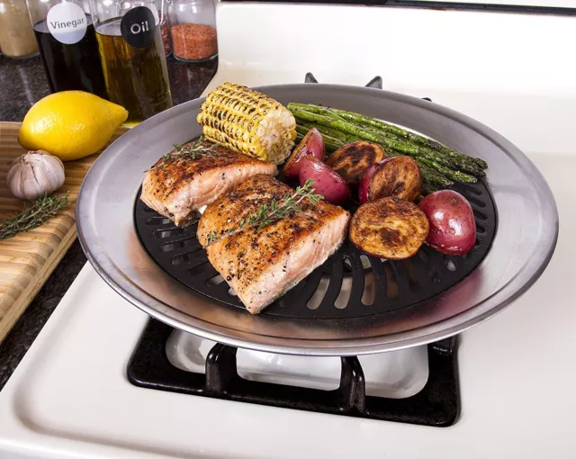 Stove Top Grill Pan - Smokeless Nonstick Indoor Grill Plate for Gas & Electric