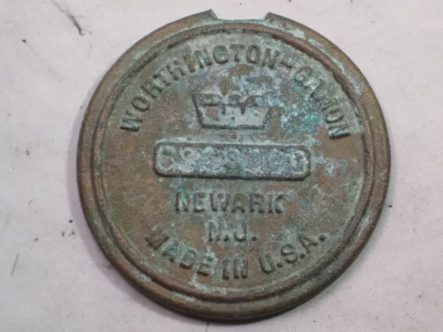 vintage WORTHINGTON GAMON NEWARK N.J.  U.S.A. gas meter cover part only