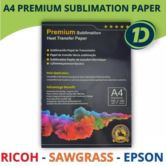 A4 Dye Premium Sublimation Paper For Ricoh Sawgrass Epson Printer Heat Transfer