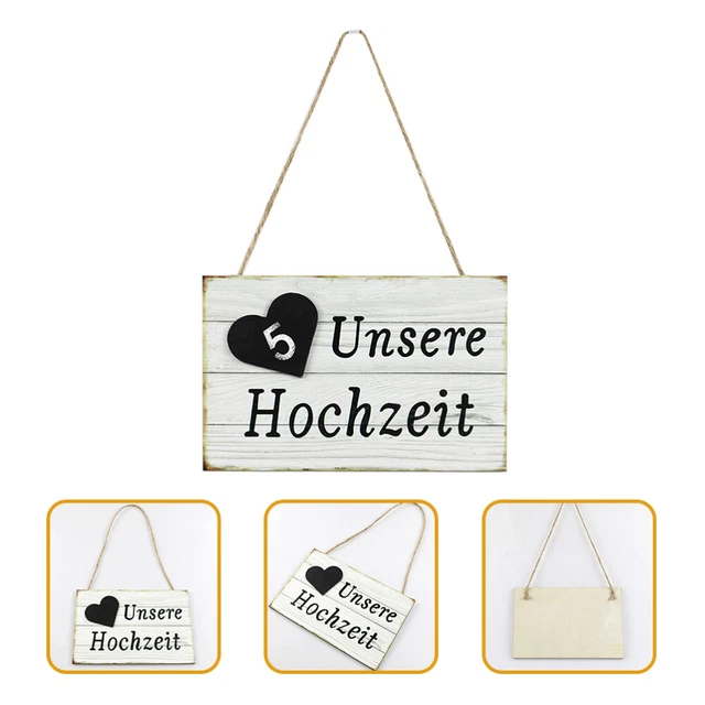 HOLZ HÖLZERNE HOCHZEIT Hängende Paneele Willkommensschild Aus Zum