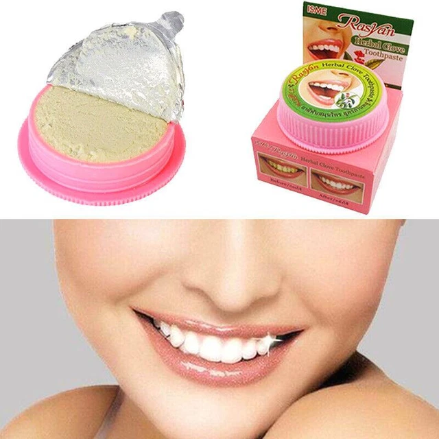 Polvere sbiancante denti naturale - dentifricio a base di erbe per sorrisi bianco brillante