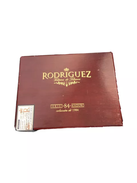 Rodrigues Fabrica De Tabacos Cigar Box Series 84 Maduro - Empty Stained Wood