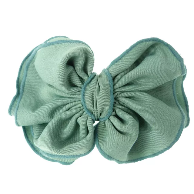 Barrette Pince À Cheveux Verte bleu vert clair grand Noeud Papillon tissu