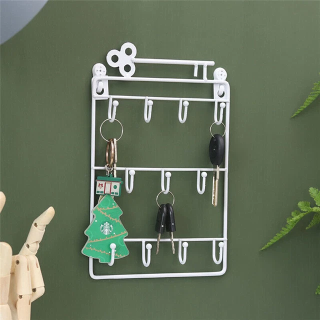 Wall Mount Key Rack Hanger Holder 11 Hook Chain Storage Organizer Home Decor