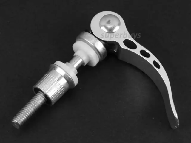 Silver Bicycle Seatpost Clamp Lever Bike Adjustable Quick Release Screw Bolt