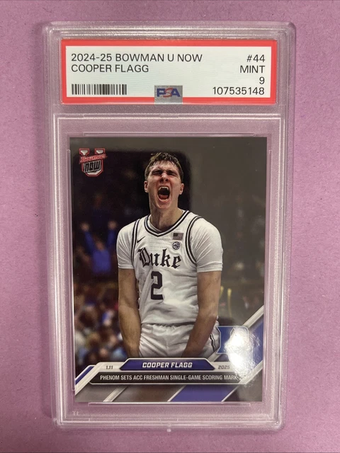 PSA 9 Cooper Flagg 2024 Bowman University Now #16 Duke Blue Devils