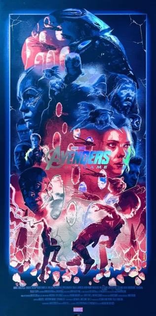 John Guydo Avengers: Endgame Foil Variant Print Poster Mondo Artist Bottleneck