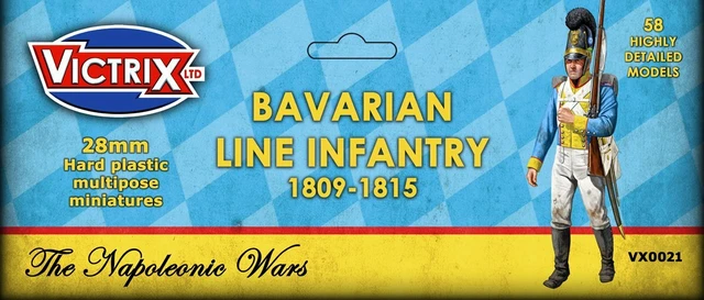 Victrix - Infanterie bavaroise - 58 figurines - 28 mm - Figurines en plastique - Guerre napoléonique