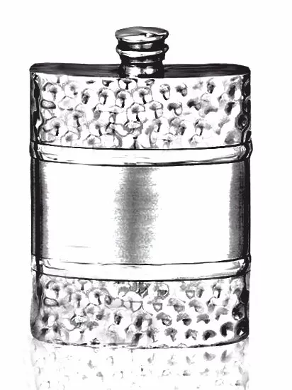 MENS ENGLISH 2 TONE PEWTER HIP FLASK 6oz Outdoor Travel Gift ENGRAVED +SALE