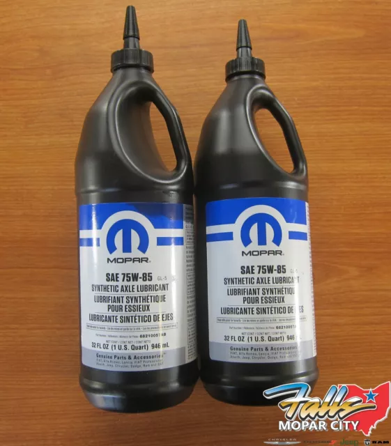 Chrysler Dodge Jeep Ram 2 Quarts SAE 75W-85 Synthetic Axle Lubricant Mopar OEM