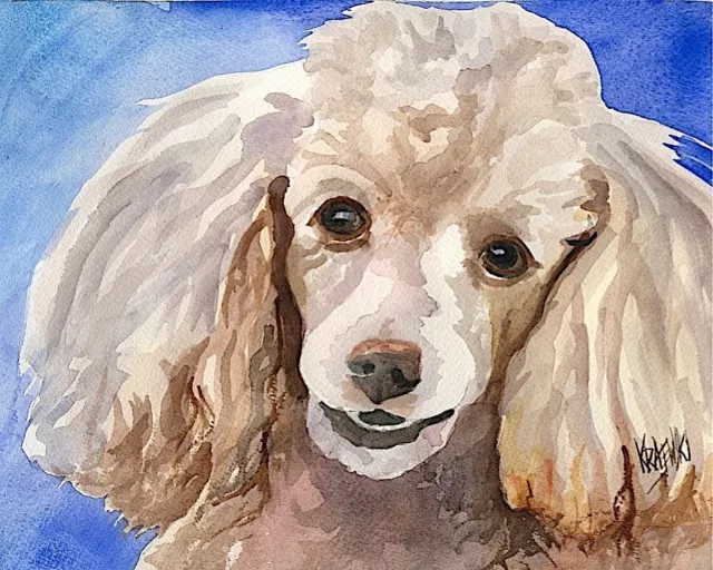 Poodle Art Print from Painting | Gifts, Poster, Picture, Wall Art, Mom, 8x10